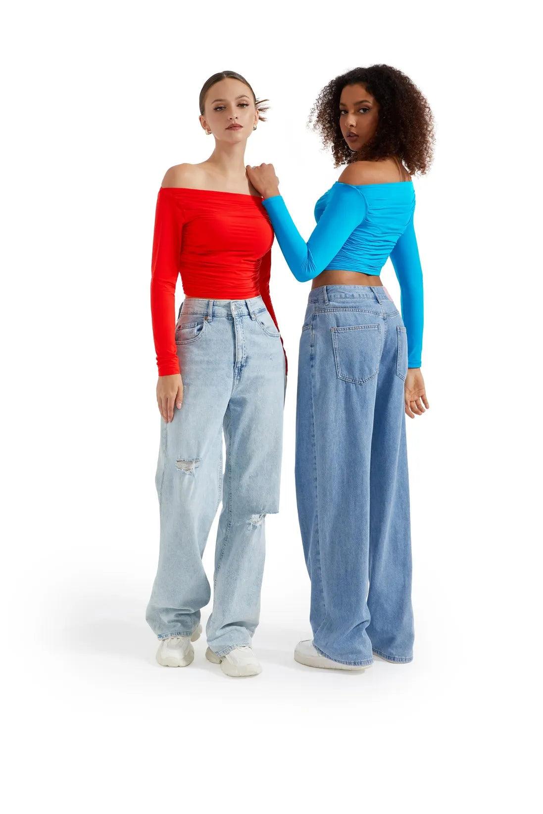 Buttery Soft Off Shoulder Shirt - Long Sleeve