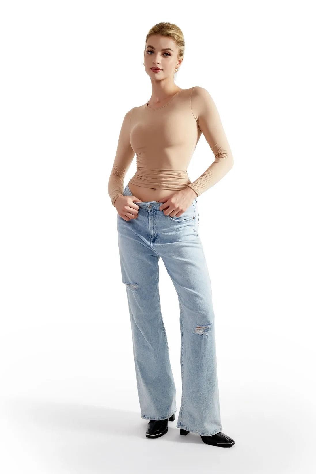 Buttery Soft Crew Neck Shirt - Long Sleeve-Clothing-SUUKSESS-SUUKSESS