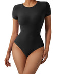Buttery Soft Crew Neck Bodysuit - Short Sleeve-SUUKSESS