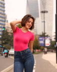 Buttery Soft Crew Neck Bodysuit - Short Sleeve - SUUKSESS