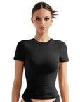 Buttery Soft Crew Neck Shirt - Short Sleeve-Clothing-SUUKSESS-Black-XS-SUUKSESS