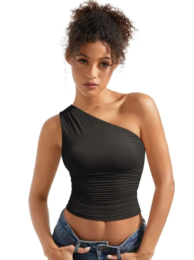 Butterweiches schulterfreies Tanktop