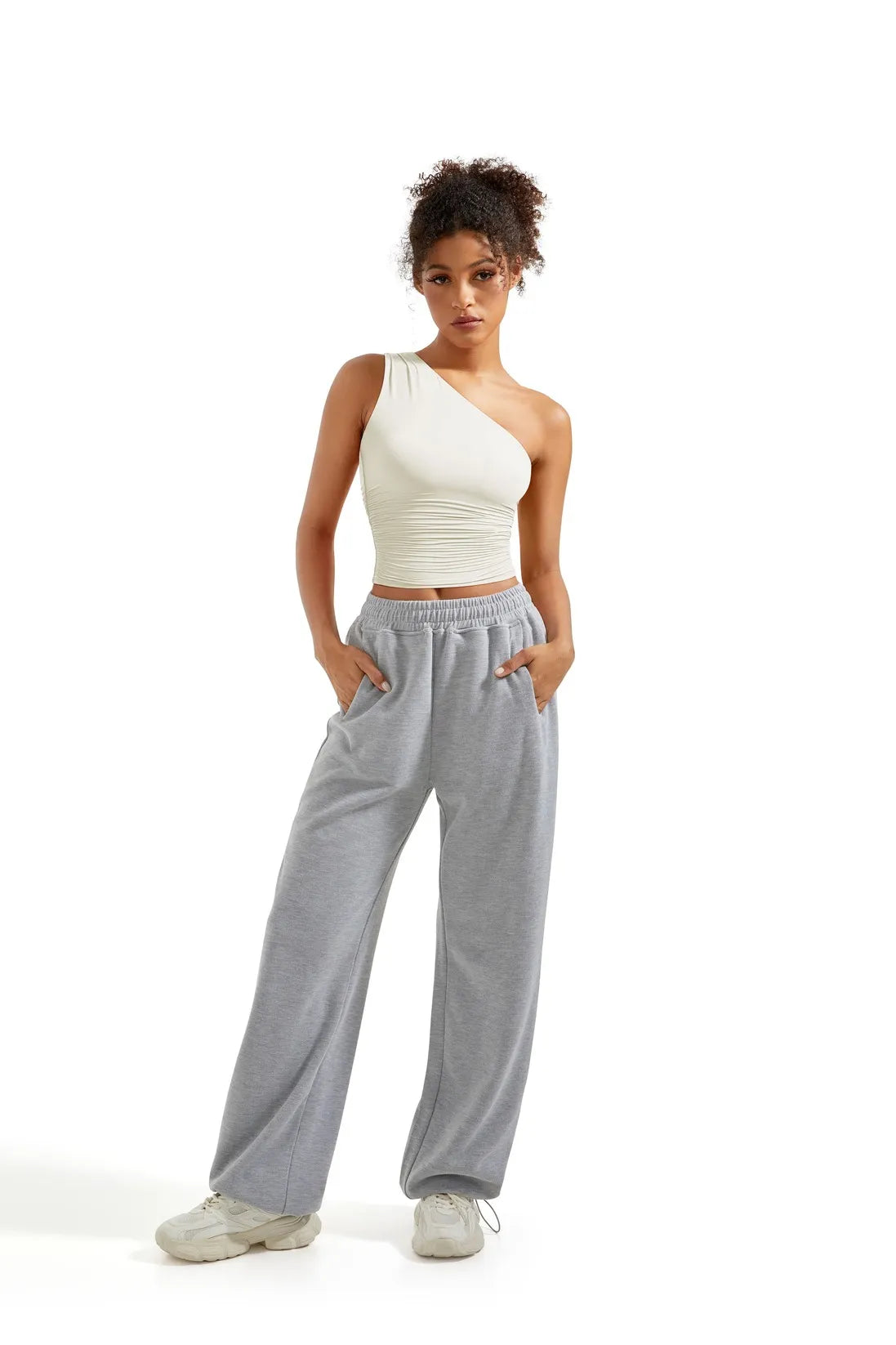 Butterweiches schulterfreies Tanktop