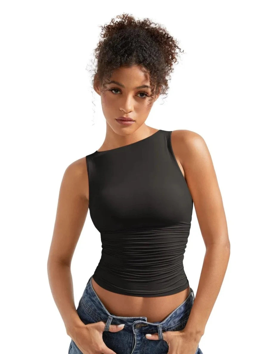 Buttery Soft Side Ruched Tank Top