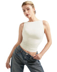 Buttery Soft Side Ruched Tank Top