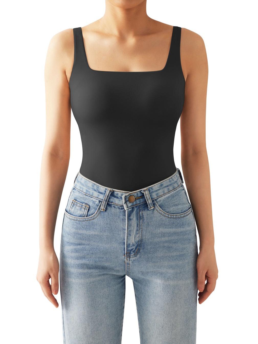 Buttery Soft Square Neck Bodysuit-SUUKSESS