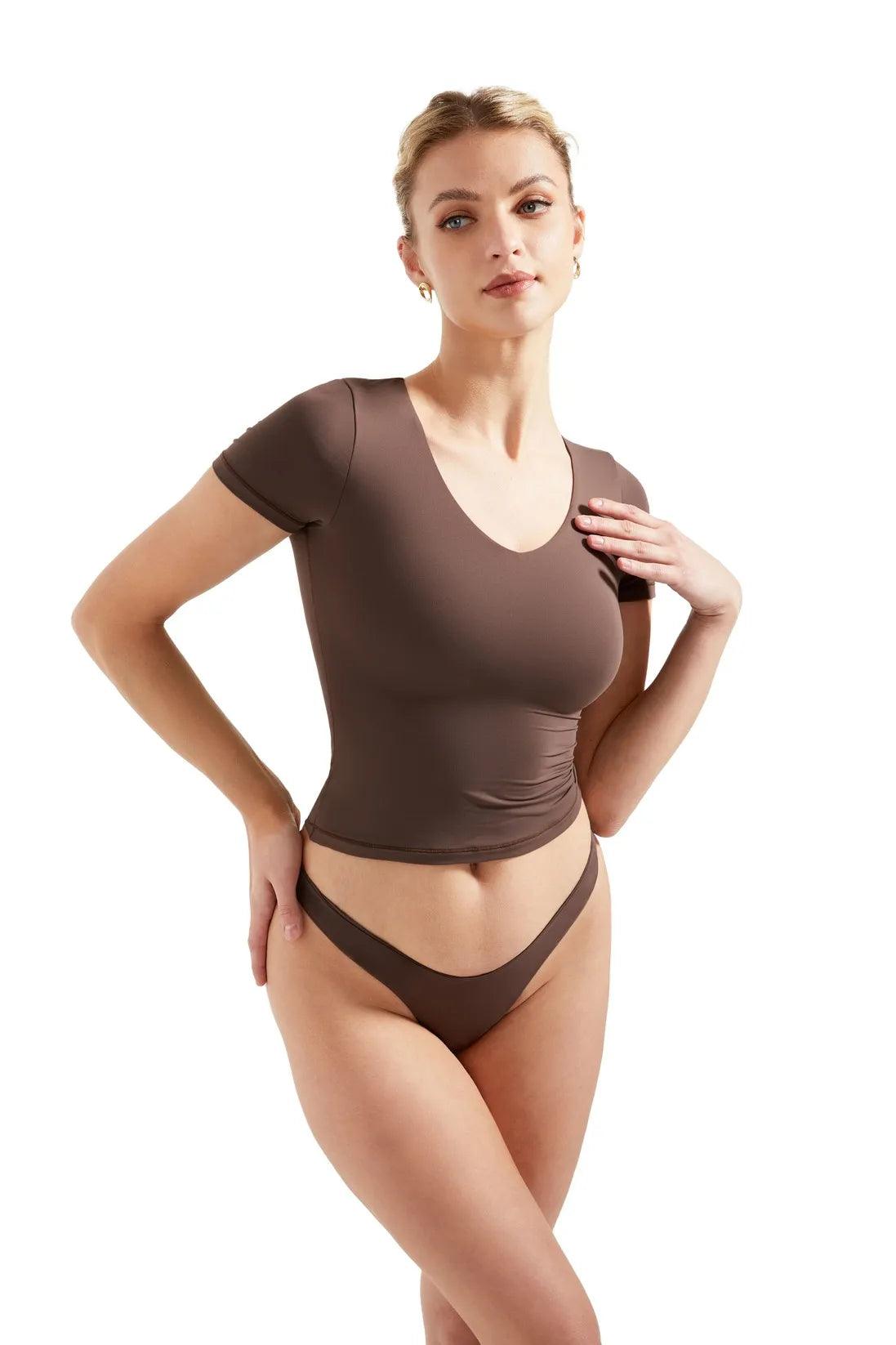 Buttery Soft V Neck Shirt - Short Sleeve-Clothing-SUUKSESS-SUUKSESS