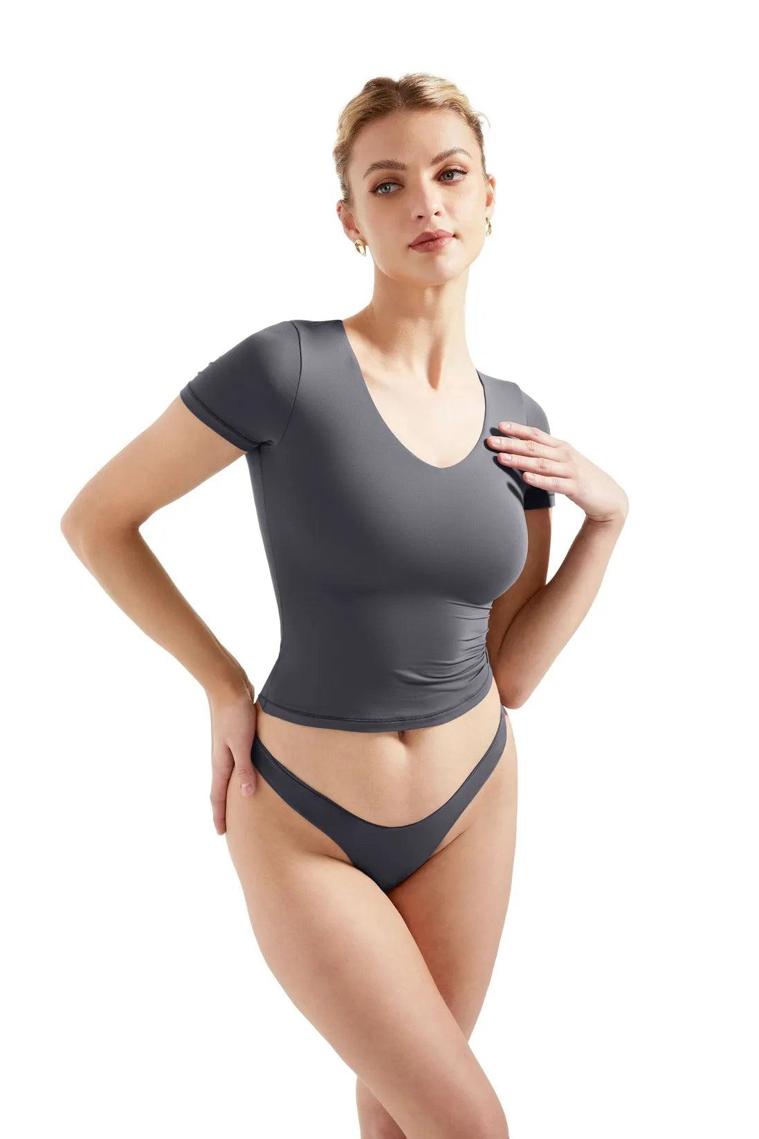 Buttery Soft V Neck Shirt - Short Sleeve-Clothing-SUUKSESS-SUUKSESS