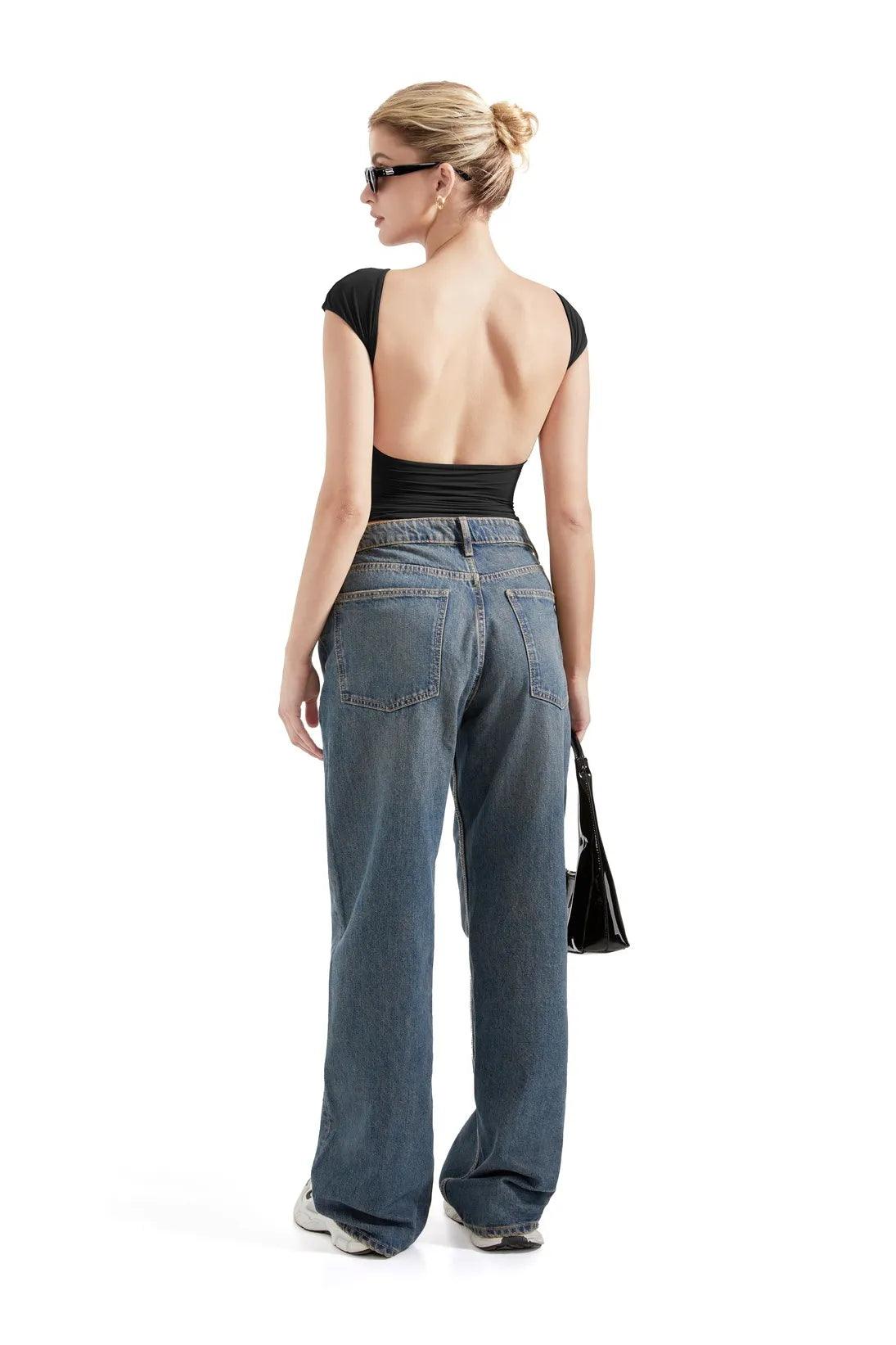 Buttery Soft Backless Shirt-Clothing-SUUKSESS-SUUKSESS