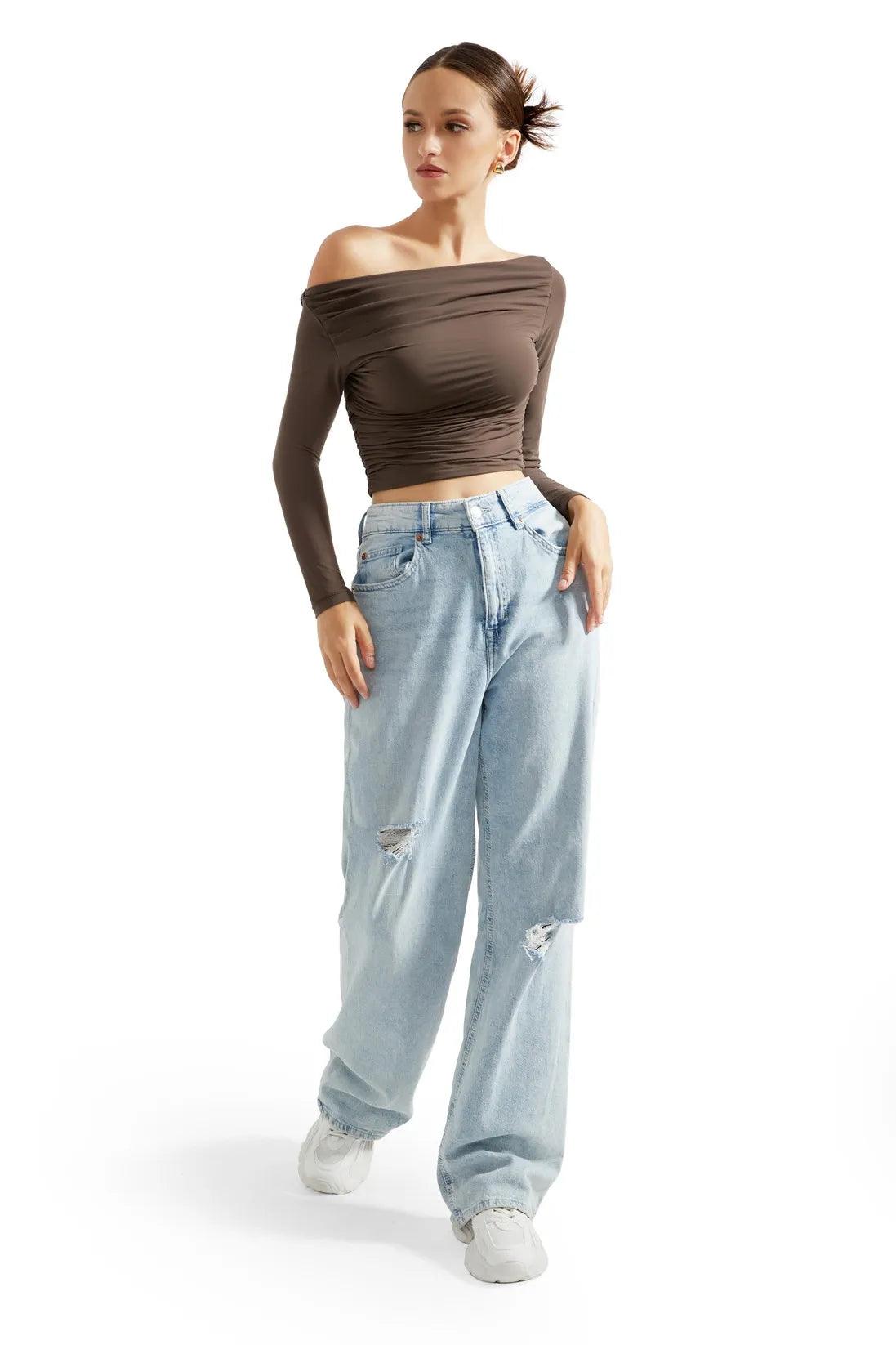 Buttery Soft Off Shoulder Shirt - Long Sleeve
