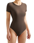 Buttery Soft Crew Neck Bodysuit - Short Sleeve - SUUKSESS