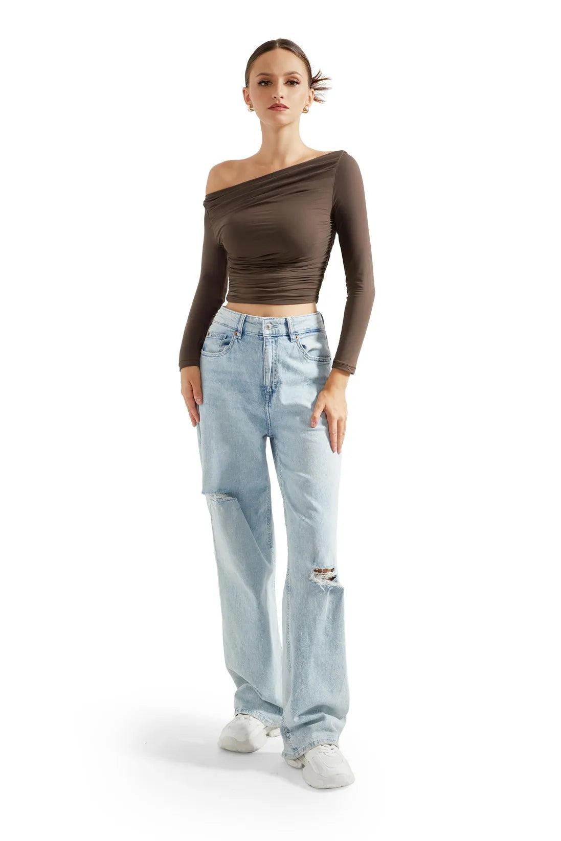 Buttery Soft Off Shoulder Shirt - Long Sleeve
