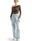 Buttery Soft Off Shoulder Shirt - Long Sleeve