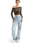 Buttery Soft Off Shoulder Shirt - Long Sleeve