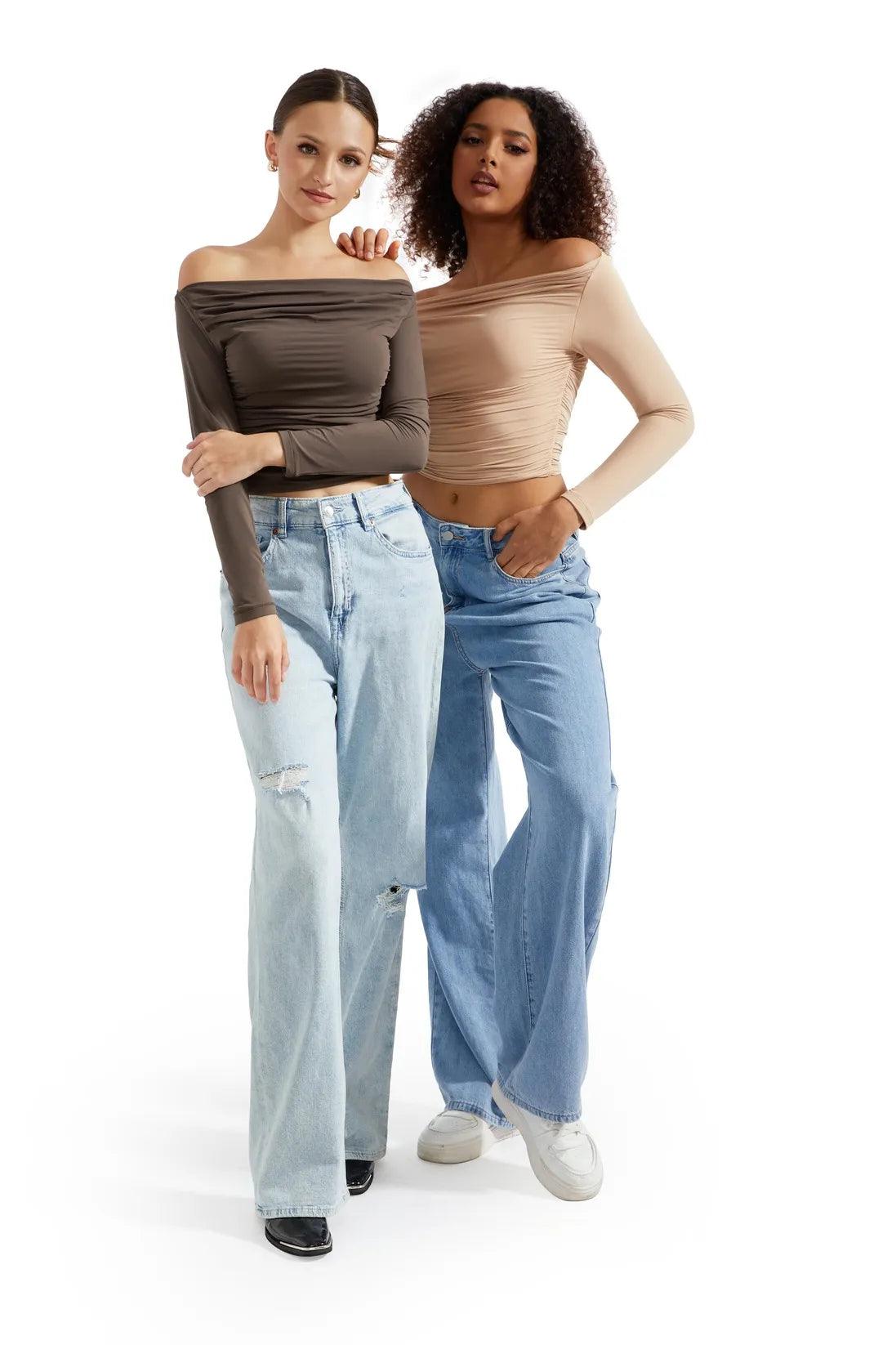 Buttery Soft Off Shoulder Shirt - Long Sleeve