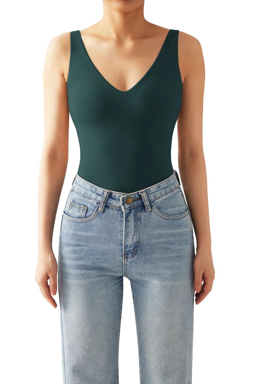 Buttery Soft V Neck Bodysuit - SUUKSESS