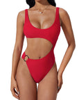 Backless With O-Ring One Piece Swimsuit