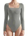 Buttery Soft Square Neck Bodysuit - Long Sleeve - SUUKSESS