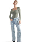 Buttery Soft Square Neck Bodysuit - Long Sleeve - SUUKSESS
