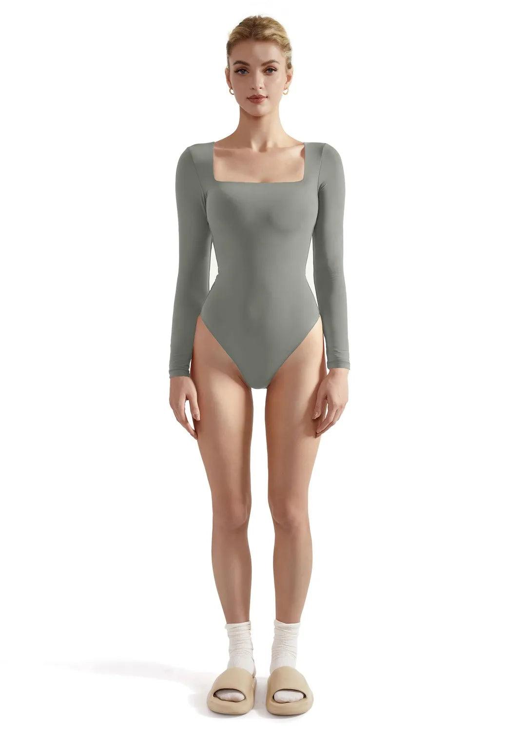 Buttery Soft Square Neck Bodysuit - Long Sleeve - SUUKSESS