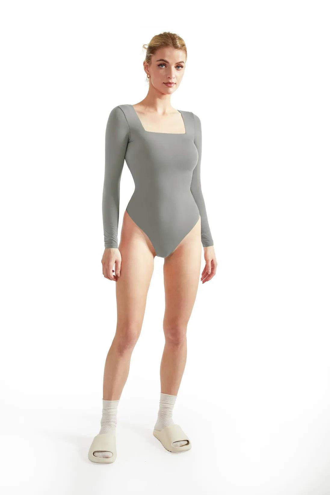 Buttery Soft Square Neck Bodysuit - Long Sleeve - SUUKSESS