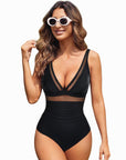 Mesh One Pieces Bathing Suit-Swimwear-SUUKSESS-SUUKSESS