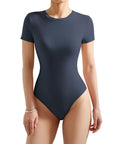 Buttery Soft Crew Neck Bodysuit - Short Sleeve - SUUKSESS