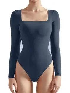 Buttery Soft Square Neck Bodysuit - Long Sleeve - SUUKSESS