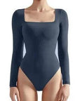 Buttery Soft Square Neck Bodysuit - Long Sleeve - SUUKSESS
