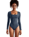 Buttery Soft Square Neck Bodysuit - Long Sleeve - SUUKSESS
