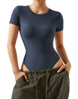 Buttery Soft Crew Neck Bodysuit - Short Sleeve - SUUKSESS