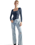 Buttery Soft Square Neck Bodysuit - Long Sleeve - SUUKSESS