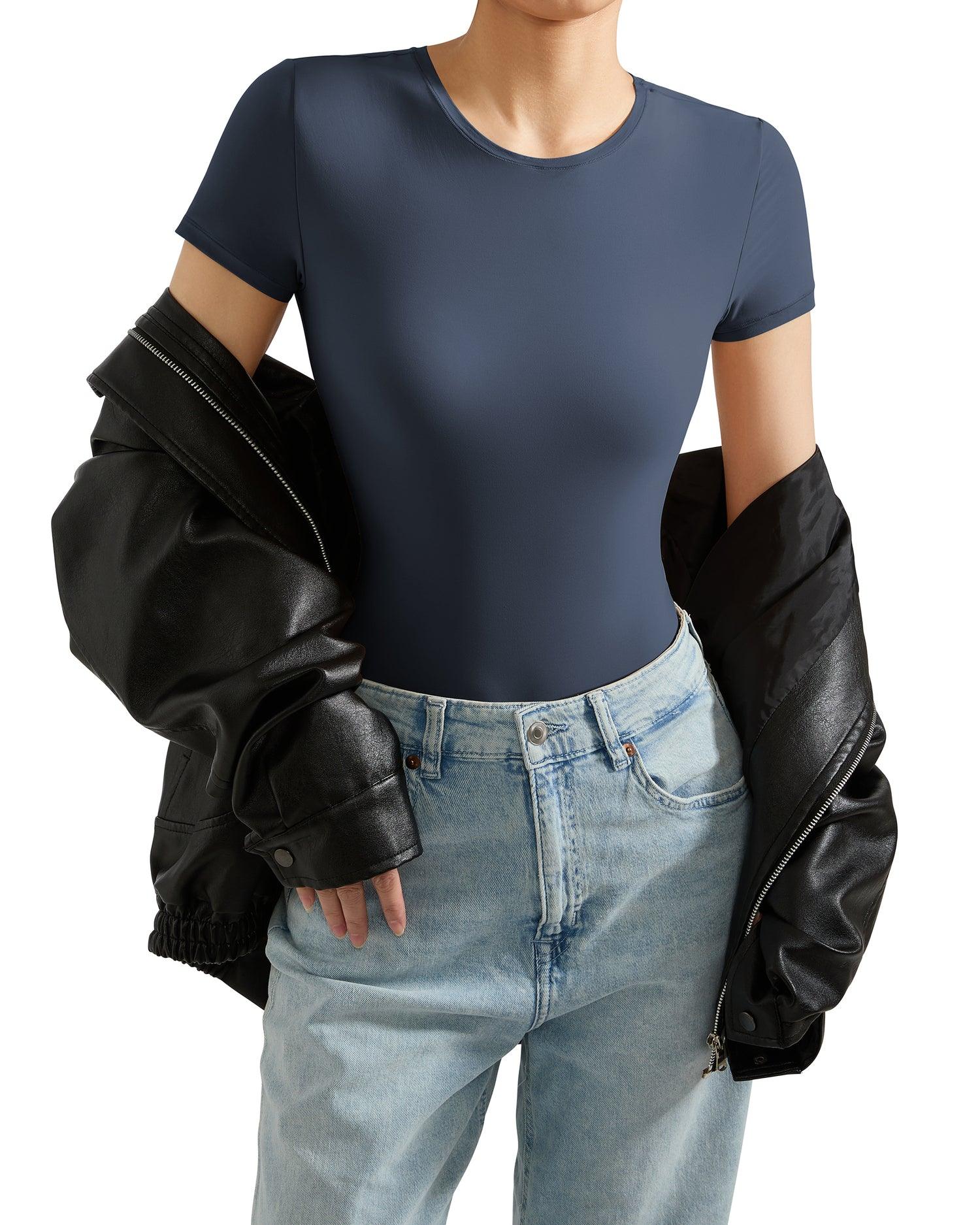 Buttery Soft Crew Neck Bodysuit - Short Sleeve - SUUKSESS