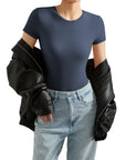 Buttery Soft Crew Neck Bodysuit - Short Sleeve - SUUKSESS