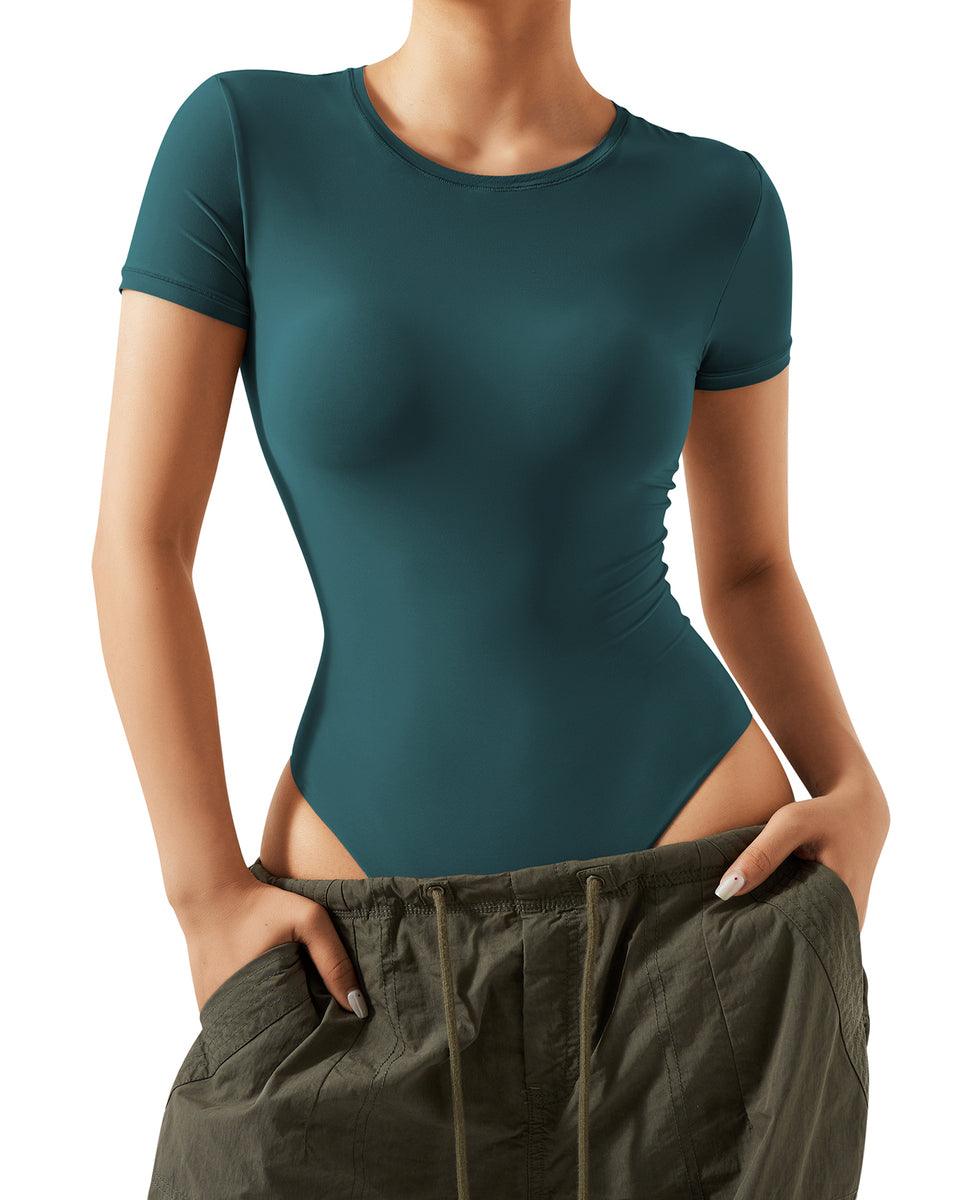 Buttery Soft Crew Neck Bodysuit - Short Sleeve - SUUKSESS