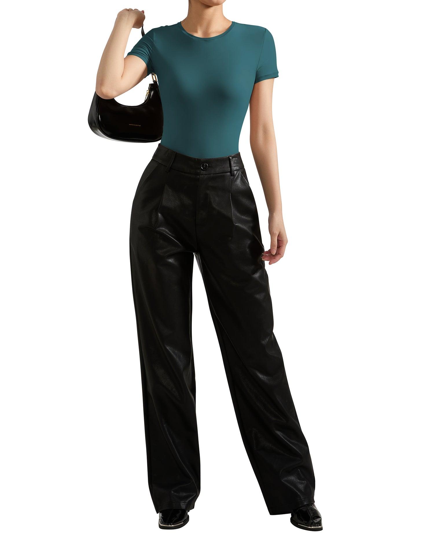 Buttery Soft Crew Neck Bodysuit - Short Sleeve - SUUKSESS