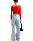 Buttery Soft Off Shoulder Shirt - Long Sleeve