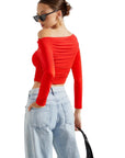 Buttery Soft Off Shoulder Shirt - Long Sleeve