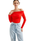 Buttery Soft Off Shoulder Shirt - Long Sleeve
