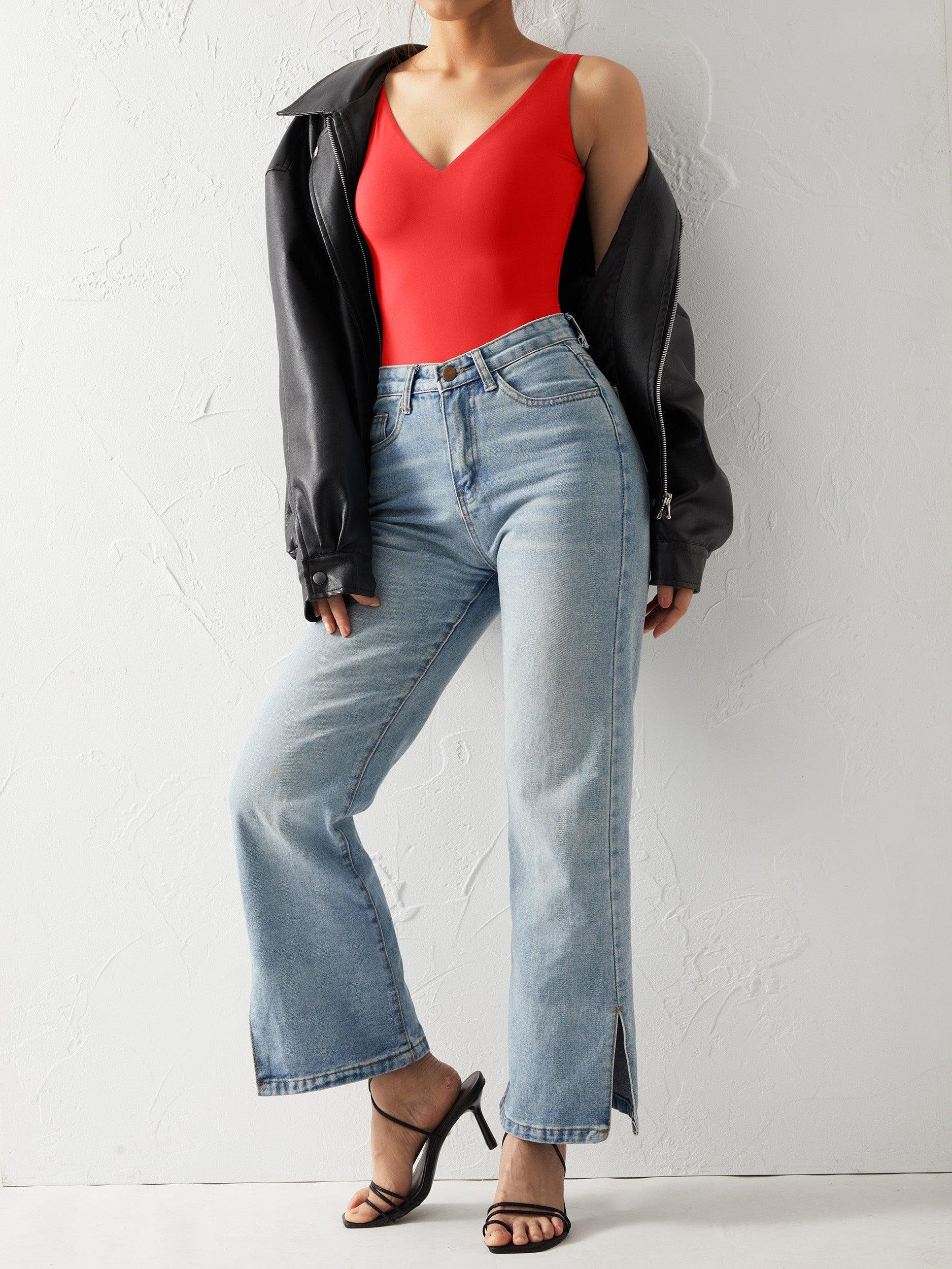 Buttery Soft V Neck Bodysuit - SUUKSESS