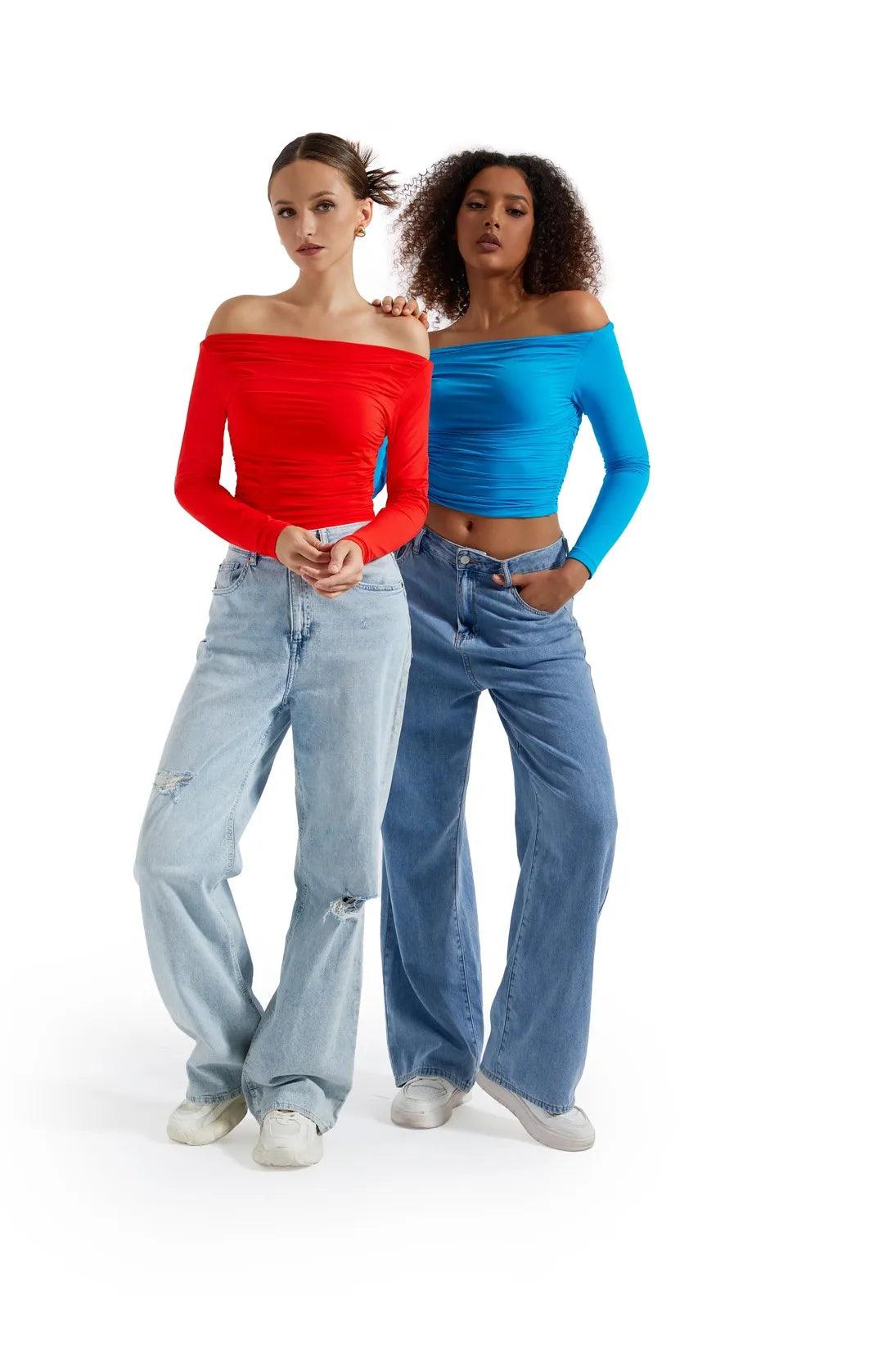 Buttery Soft Off Shoulder Shirt - Long Sleeve