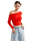 Buttery Soft Off Shoulder Shirt - Long Sleeve