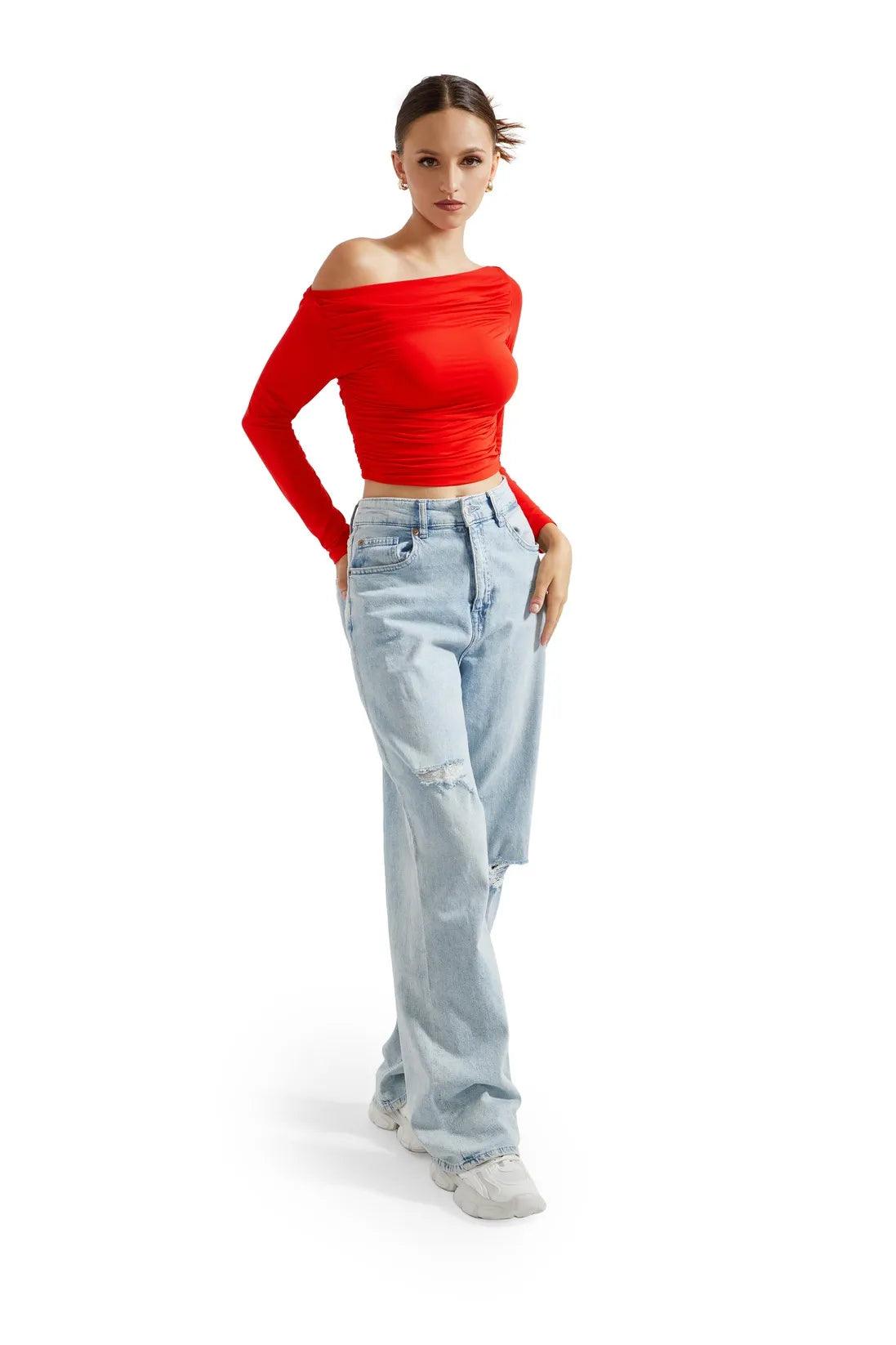 Buttery Soft Off Shoulder Shirt - Long Sleeve
