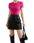 Buttery Soft Crew Neck Bodysuit - Short Sleeve - SUUKSESS
