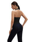 Padded Halter Backless Longline Workout Tank Tops-SUUKSESS-SUUKSESS