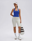 Padded Halter Backless Longline Workout Tank Tops-SUUKSESS-SUUKSESS