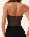 Padded Halter Backless Longline Workout Tank Tops-SUUKSESS-SUUKSESS