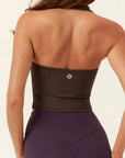 Padded Halter Backless Longline Workout Tank Tops-SUUKSESS-SUUKSESS