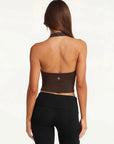 Padded Halter Backless Longline Workout Tank Tops-SUUKSESS-SUUKSESS