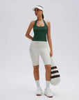 Padded Halter Backless Longline Workout Tank Tops-SUUKSESS-SUUKSESS
